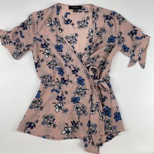 Atmosphere Size 0 Pink Wrap Blouse - Trendy & Elegant Women's Fashion Top